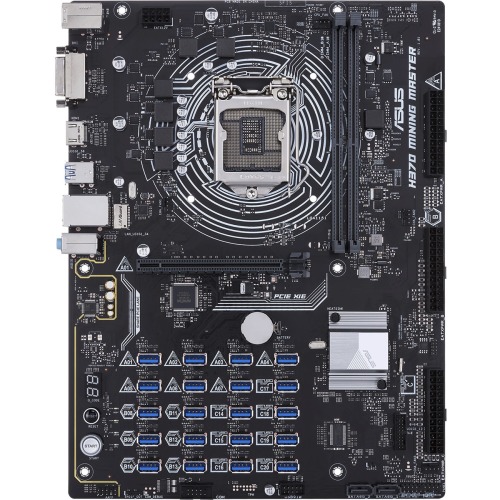 H370 MINING MASTER ASUS Socket LGA 1151 Intel H370 Chipset 8th Generation Core i7 / i5 / i3 / Pentium / Celeron Processors Support DDR4 2x DIMM 2x SATA 6.0Gb/s ATX Motherboard (Refurbished)
