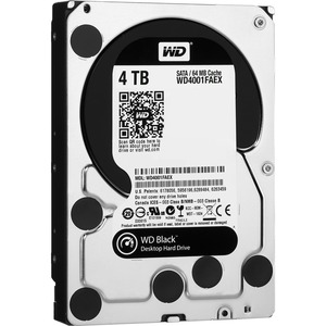 0718037796857 WD Black WD4001FAEX 4 TB Hard Drive - 3.5" Internal - SATA (SATA/600) - Black - 7200rpm - 5 Year 