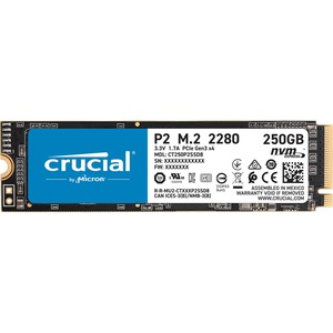 CT250P2SSD8 Crucial P2 Series 250GB TLC PCI Express 3.0 x4 NVMe M.2 2280 Internal Solid State Drive (SSD)