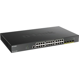 DGS-1250-28XMP-6KV D-Link 28-Port 10-Gigabit Smart Managed PoE Switch - 28 Ports - Manageable - 3 Layer Supported - Modular - 39.10 W Power Consumption - 370 W PoE Budget - Twisted Pair, Optical Fiber - PoE Ports -  (Refurbished)