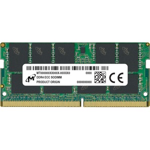 MTA18ASF4G72HZ-3G2B1 Micron 32GB PC4-25600 DDR4-3200MHz ECC Unbuffered CL22 260-Pin SoDimm 1.2V Dual Rank Memory Module