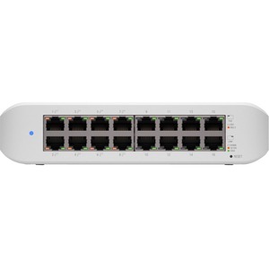 USW-Lite-16-POE Ubiquiti UniFi Switch Lite 16 PoE Ethernet Switch - 16 Ports - Manageable - 2 Layer Supported - 15 W Power Consumption - 45 W PoE Budget - Twisted Pair - PoE Ports - Wall Mountable -  (Refurbished)