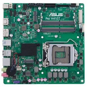 Pro H410T/CSM ASUS Socket LGA 1200 Intel H410 Chipset 10th Generation Intel Core/ Pentium Gold & Celeron Processors Support DDR4 2x DIMM 2x SATA 6.0Gb/s Thin Mini-ITX Motherboard (Refurbished)