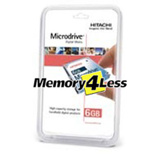 MD6GBBP Hitachi Microdrive 3K6 6GB 3600RPM CompactFlash (CF+) Type II 128KB Cache 1-inch Internal Hard Drive