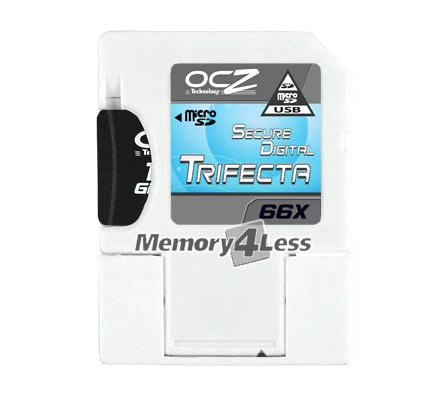 OCZSDTR66-2GB OCZ Trifecta 2GB 66x 3-in-1 ( microSD SD USB) Flash Memory Card