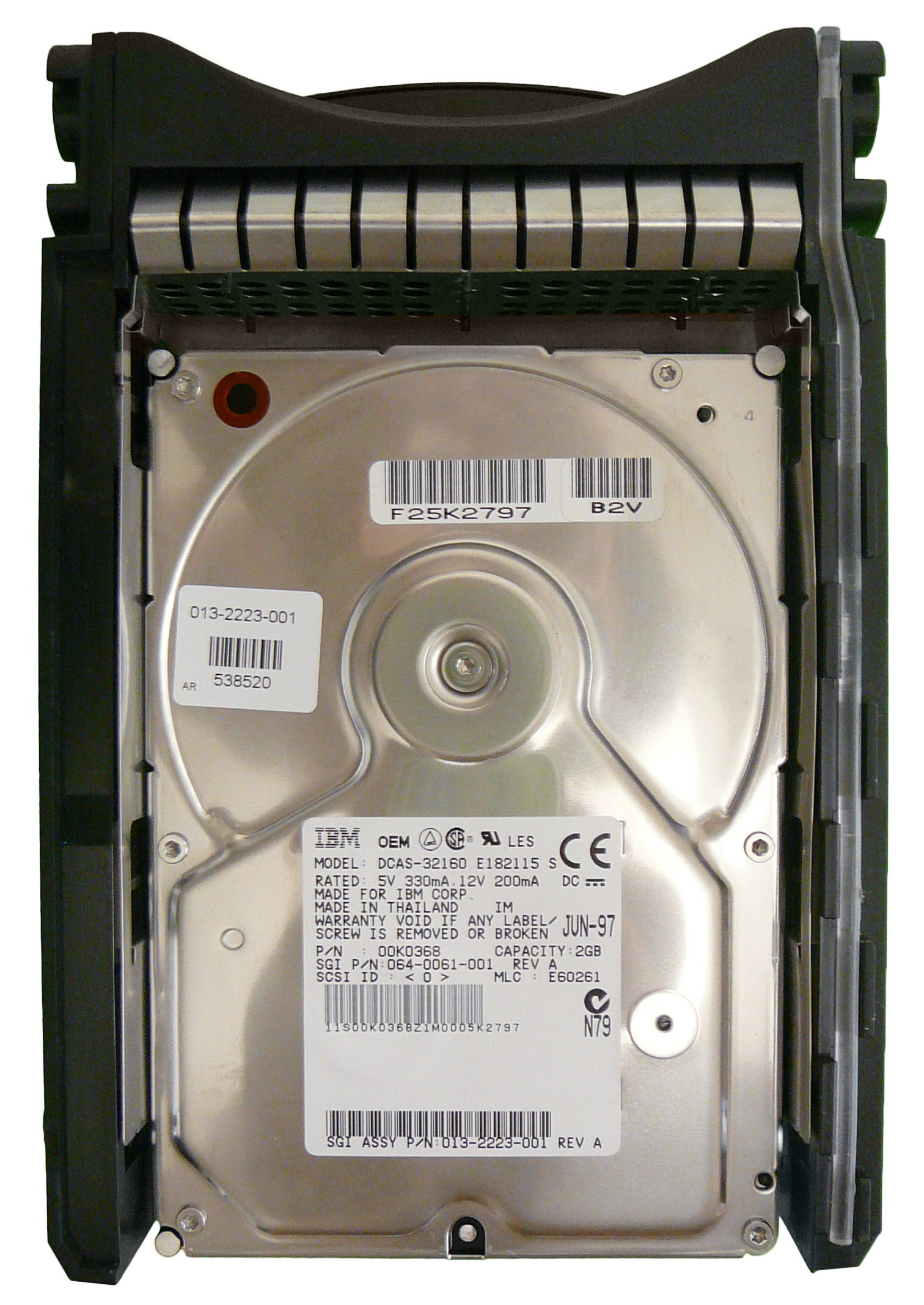 00K0368 IBM Ultrastar 2ES 2.1GB 5400RPM Ultra SCSI 80-Pin 448KB Cache 3.5-inch Internal Hard Drive