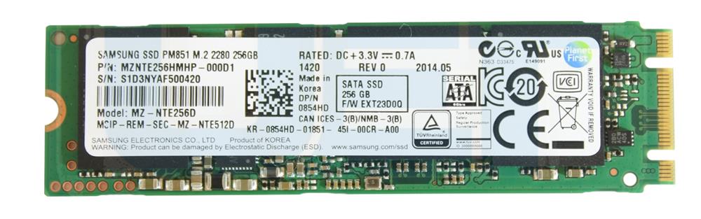 0854HD Dell 256GB mSATA 6Gbps 80x22mm Solid State Drive (SSD)
