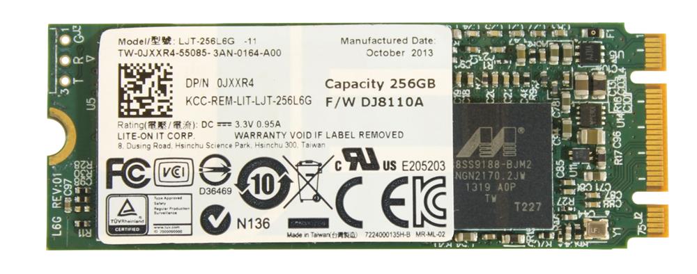 0JXXR4 Dell 256GB MLC SATA 6Gbps M.2 2260 Internal Solid State Drive (SSD)