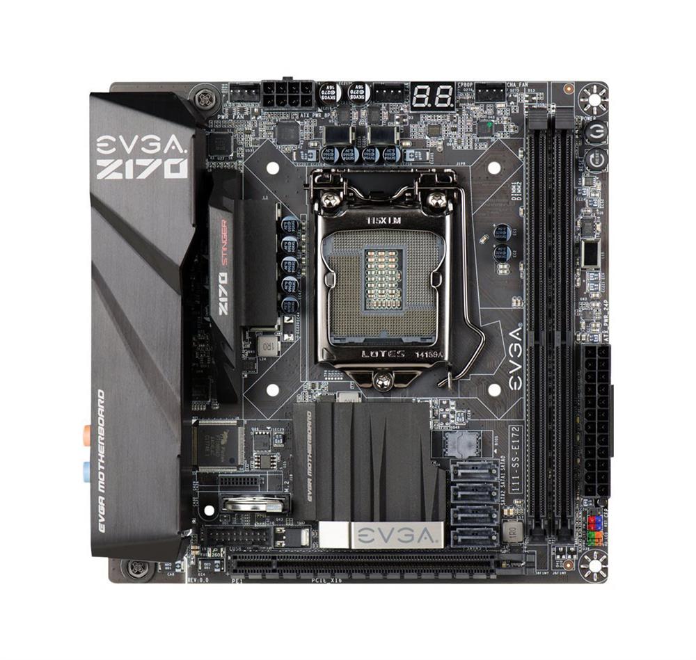 111SSE172KR EVGA 111-SS-E172-KR Socket LGA 1151 Intel Z170 6th Generation Core Processors Support DDR4 2x DIMM 4x SATA 6.0Gb/s Mini-ITX Motherboard (Refurbished)