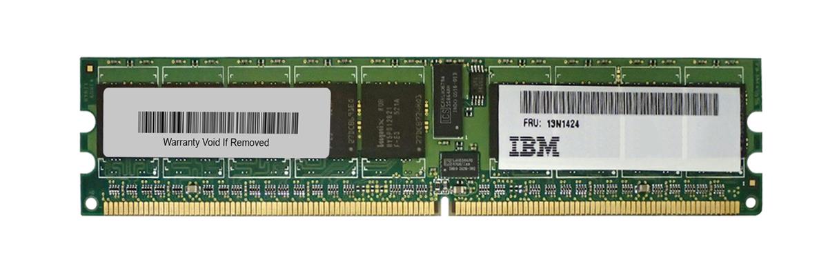 13N1424 IBM 512MB PC2-3200 DDR2-400MHz ECC Registered CL3 240-Pin DIMM Single Rank Memory Module