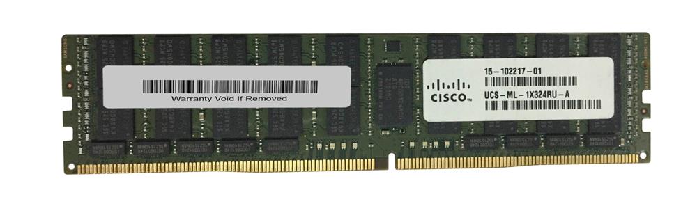 15-102217-01 Cisco 32GB PC4-17000 DDR4-2133MHz Registered ECC CL15 288-Pin Load Reduced DIMM 1.2V Quad Rank Memory Module
