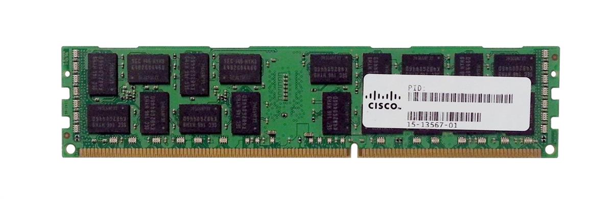 15-13567-01 Cisco 8GB PC3-10600 DDR3-1333MHz ECC Registered CL9 240-Pin DIMM 1.35V Low Voltage Dual Rank Memory Module