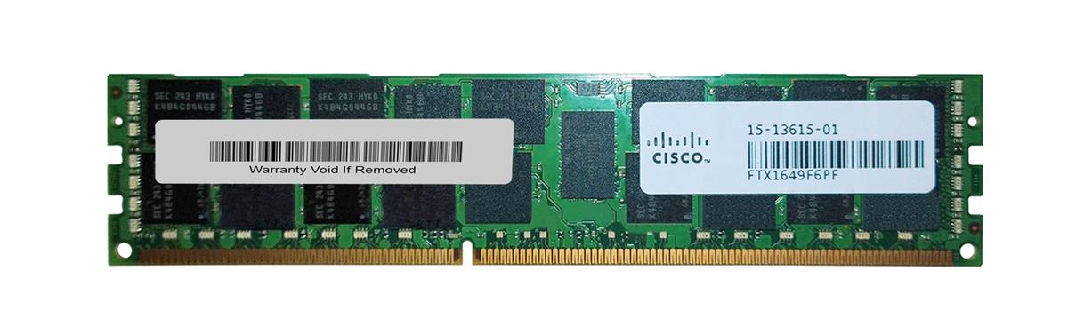 15-13615-01 Cisco 16GB PC3-12800 DDR3-1600MHz ECC Registered CL11 240-Pin DIMM 1.35V Low Voltage Dual Rank Memory Module