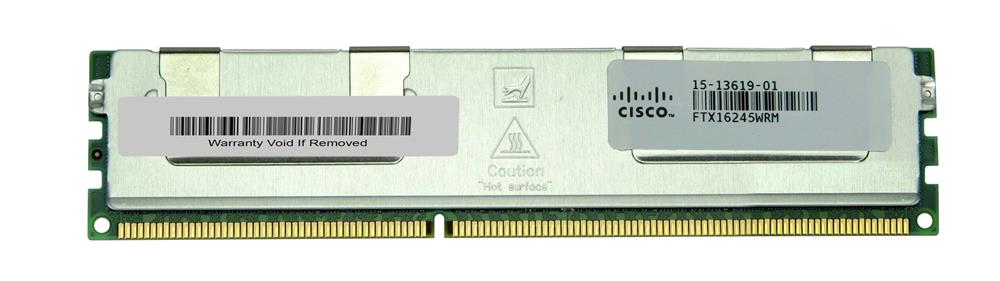15-13619-01 Cisco 32GB PC3-10600 DDR3-1333MHz ECC Registered CL9 240-Pin DIMM 1.35V Low Voltage Quad Rank x4 Memory Module