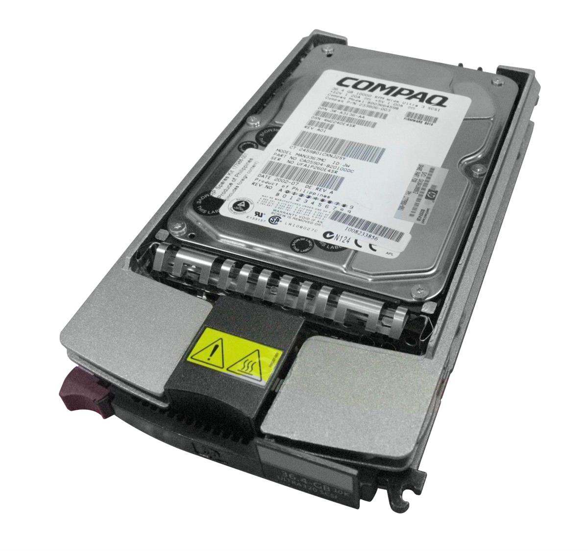 177986-001 HP 36.4GB 10000RPM Ultra-160 SCSI 80-Pin LVD Hot Swap 3.5-inch Internal Hard Drive
