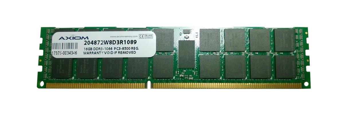 204872W8D3R1089 Axiom 16GB PC3-8500 DDR3-1066MHz ECC Registered CL7 240-Pin DIMM Dual Rank Memory Module