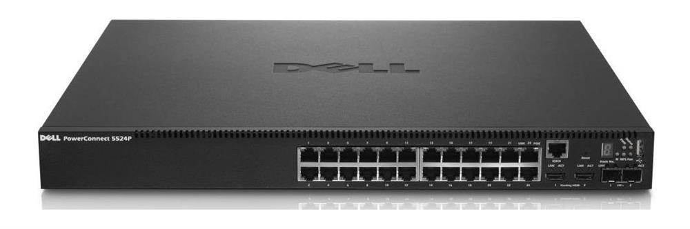 210-34475 Dell PowerConnect 5524P 24-Ports 10/100/1000 GBe 2-Ports Sfp+ 10GB L3 Managed Switch (Refurbished)