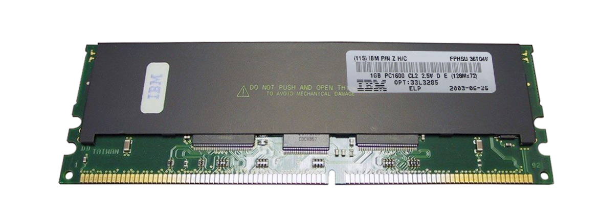 33L3285 IBM 1GB PC1600 DDR-200MHz Registered ECC CL2 184-Pin DIMM 2.5V Memory Module