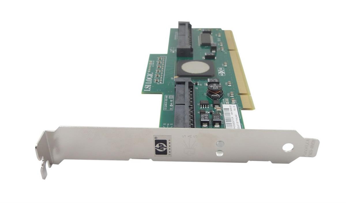 347786-B21 HP 8-Ports 300Mbps 64Bit 133MHz PCI-X Dual Channel SAS-SATA Controller Host Bus Adapter