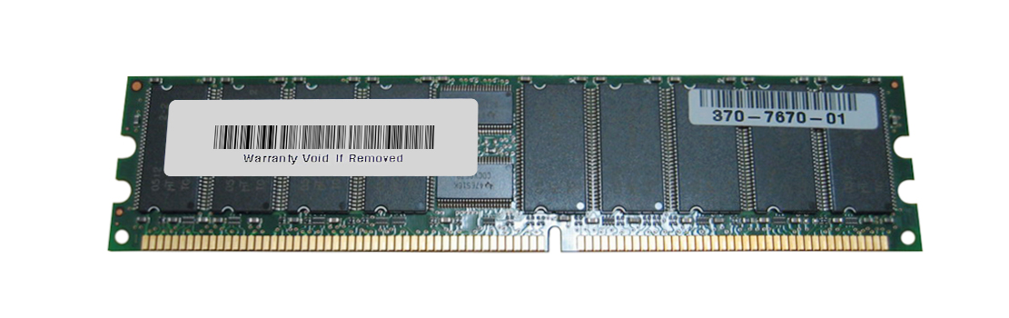 370-7670 Sun 512MB PC2700 DDR-333MHz Registered ECC CL2.5 184-Pin DIMM 2.5V Memory Module