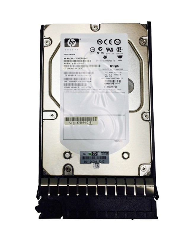 375874-018N HP 450GB 15000RPM SAS 3Gbps Dual Port Hot Swap 3.5-inch Internal Hard Drive