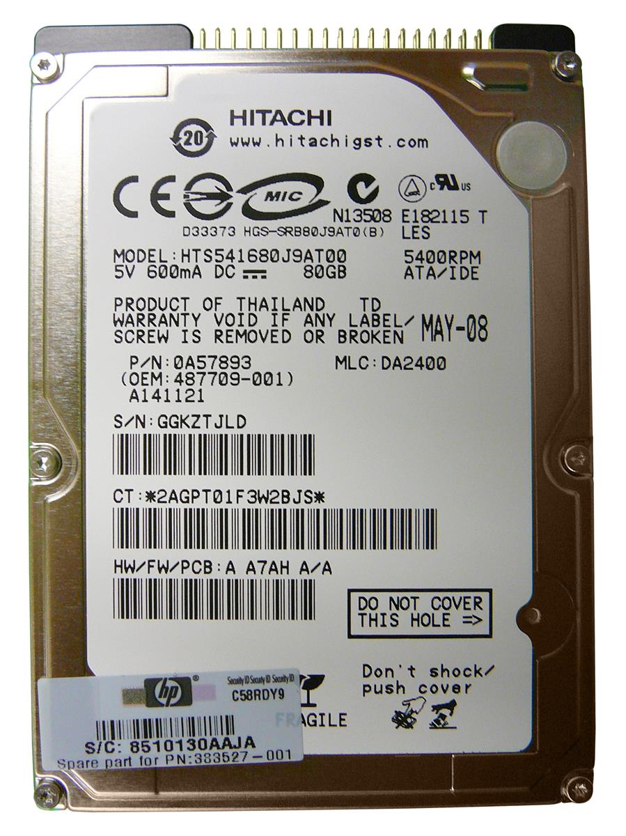 383527-001 Compaq 80GB 5400RPM IDE Ultra ATA-100 2.5-inch Internal Hard Drive