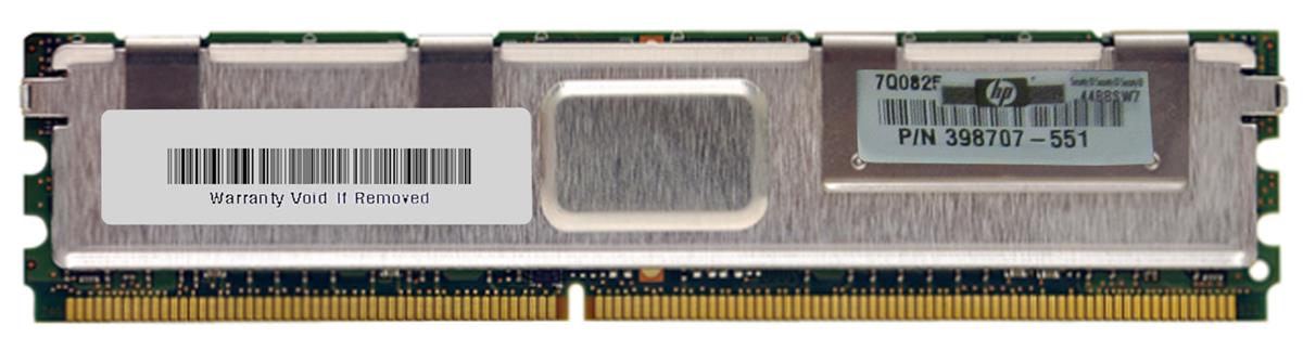 398707-551 HP 2GB PC2-5300 DDR2-667MHz ECC Fully Buffered CL5 240-Pin DIMM Dual Rank Memory Module for ProLiant Servers