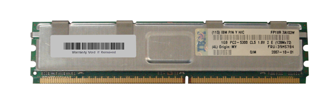 39M5784 IBM 1GB PC2-5300 DDR2-667MHz ECC Fully Buffered CL5 240-Pin DIMM Dual Rank Memory Module