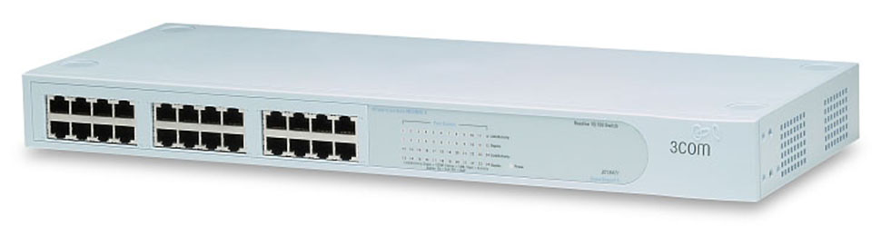 3C16471 3Com SuperStack 3 24-Ports 10/100Mbps BaseLine 2024 Switch (Refurbished)
