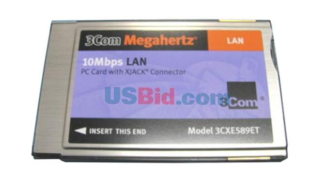 3CXE589ET 3Com Single-Port RJ-45 10Mbps 10Base-T Ethernet Megahertz LAN PC Card for HP Compatible