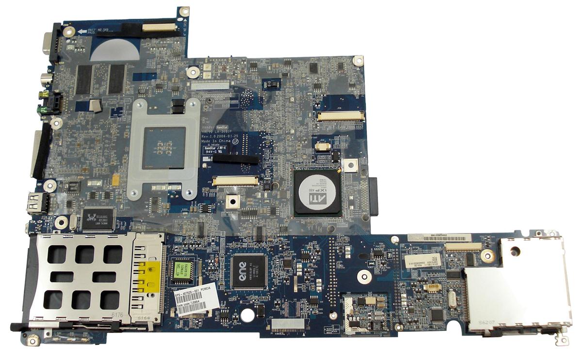 407830-001 Compaq System Board (Motherboard) with ATI RS480 Chipset Full-Featured 3 USB 2.0 Ports S-Video Port and IEEE-1394A Port for Pavilion DV5040US Notebook (Refurbished)