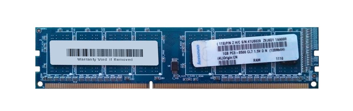 41U6029 IBM Lenovo 2GB PC3-8500 DDR3-1066MHz ECC Unbuffered CL7 240-Pin DIMM Dual Rank Memory Module