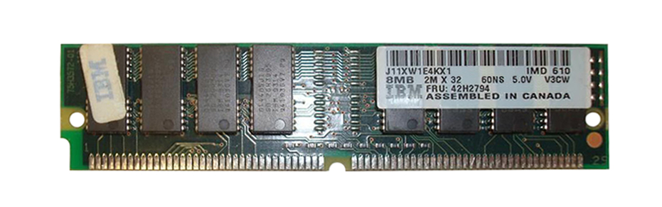 42H2794 IBM 8MB EDO 60ns non-Parity 72-Pin SIMM Memory Module