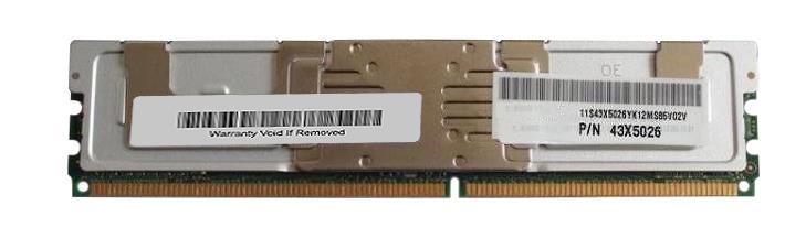 43X5026 IBM Chipkill 4GB PC2-5300 DDR2-667MHz ECC Fully Buffered CL5 240-Pin DIMM Dual Rank Memory Module