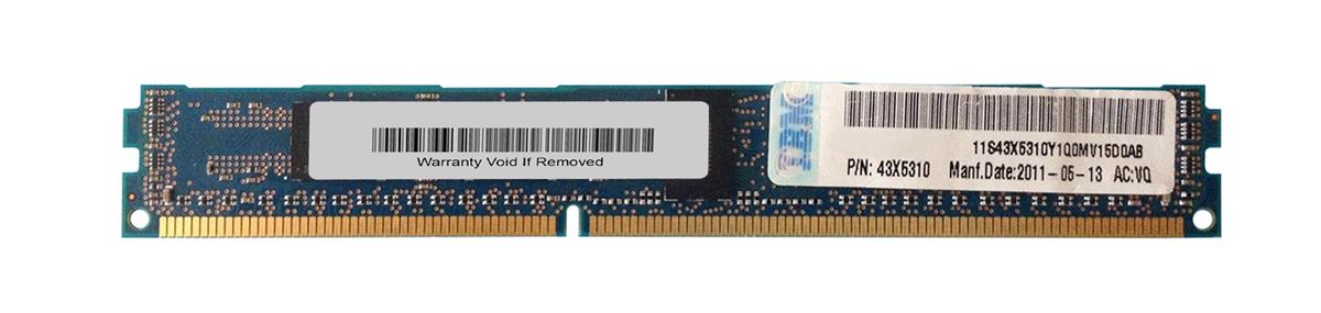 43X5310 IBM 2GB PC3-10600 DDR3-1333MHz ECC Registered CL9 240-Pin DIMM 1.35V Low Voltage Very Low Profile (VLP) Single Rank Memory Module