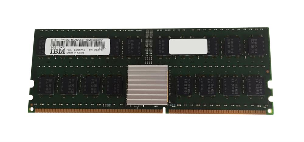 45D1205 IBM 8GB PC2-3200 DDR2-400MHz ECC Registered CL3 276-Pin DIMM Quad Rank Memory Module