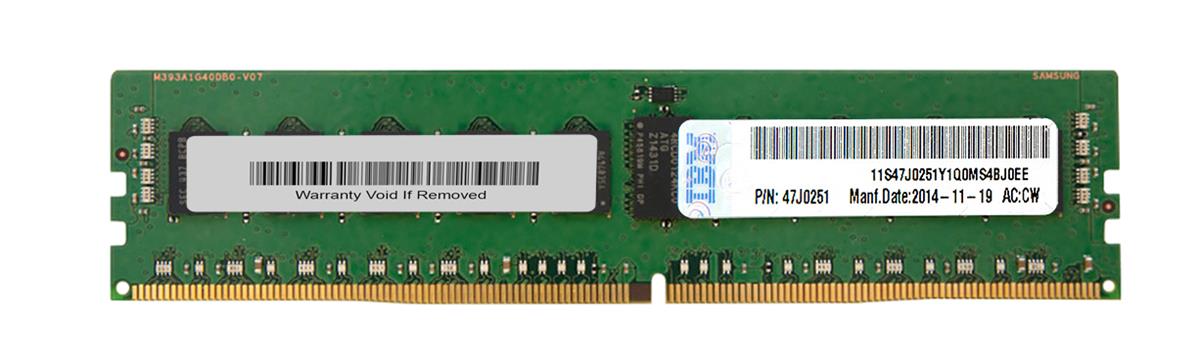 47J0251 IBM 8GB PC4-17000 DDR4-2133MHz Registered ECC CL15 288-Pin DIMM 1.2V Single Rank Memory Module