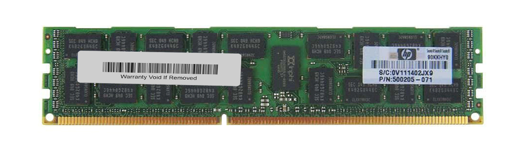 500205-071 HP 8GB PC3-10600 DDR3-1333MHz ECC Registered CL9 240-Pin DIMM Dual Rank Memory Module for ProLiant G6 / G7 Server