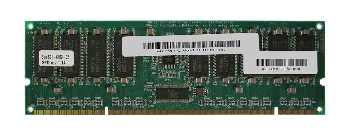501-6109 Sun 1GB PC100 100MHz ECC Registered 3.3V 7ns 232-Pin DIMM Memory Module