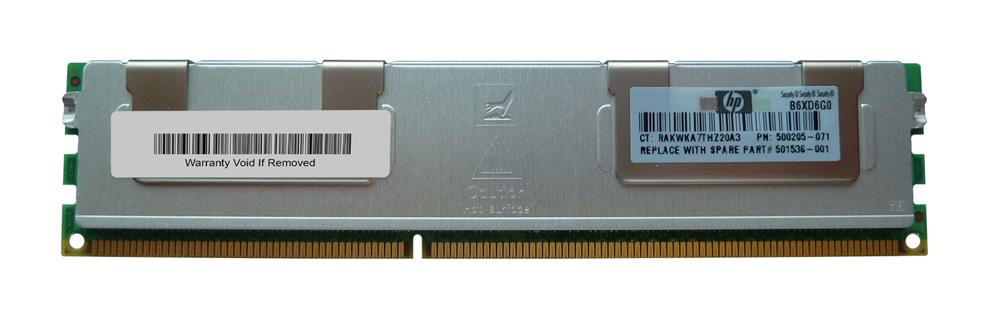 501536-001 HP 8GB PC3-10600 DDR3-1333MHz ECC Registered CL9 240-Pin DIMM Dual Rank Memory Module for ProLiant G6 Series Servers