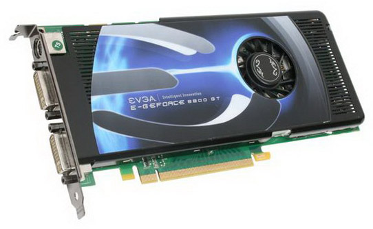 512-P3-N801-AR EVGA GeForce 8800 GT 512MB GDDR3 256-Bit S-Video Out/ Dual DVI /HDCP Ready SLI Support PCI-Express 2.0 x16 Video Graphics Card