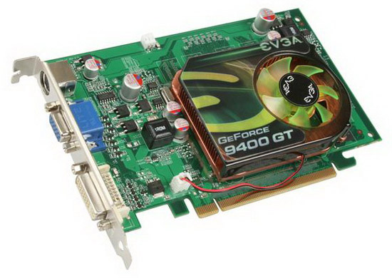 512-P3-N940-LR EVGA Nvidia GeForce 9400 GT 512MB DDR2 64-Bit D-Sub/ DVI/ HDTV/ S-Video Out PCI-Express 2.0 x16 Video Graphics Card