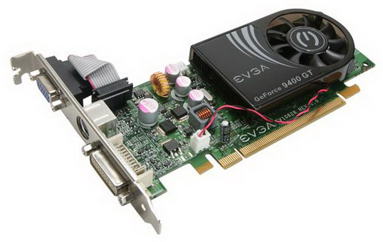 512-P3-N947-LR EVGA Nvidia GeForce 9400 GT 512MB DDR2 64-Bit Low Profile Ready PCI-Express 2.0 x16 Video Graphics Card