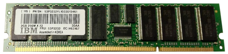 53P3232 IBM 8GB Kit (4 X 2GB) PC2100 DDR-266MHz Registered ECC CL2.5 208-Pin DIMM 2.5V Memory