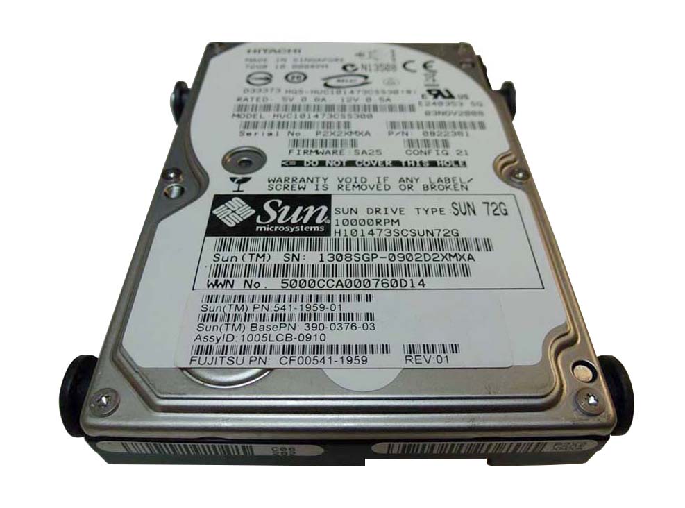 541-1959 Sun 73GB 10000RPM SAS 3Gbps Hot Swap 16MB Cache 2.5-inch Internal Hard Drive with Bracket