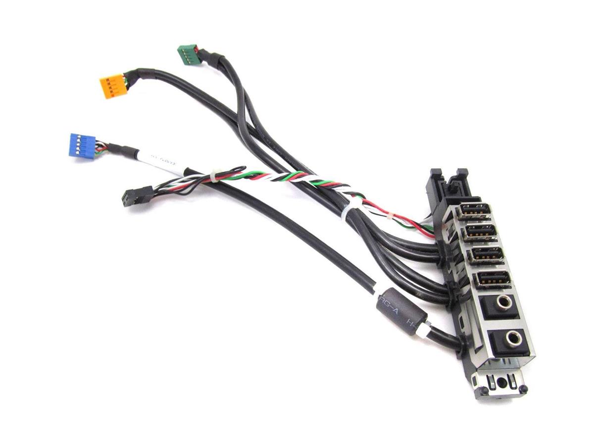 581351-001 HP Front I/O Panel Assembly (2-Audio / 4-USB Ports) with Cable for 6000 / 8000 SSF Series Desktop PC (Refurbished)