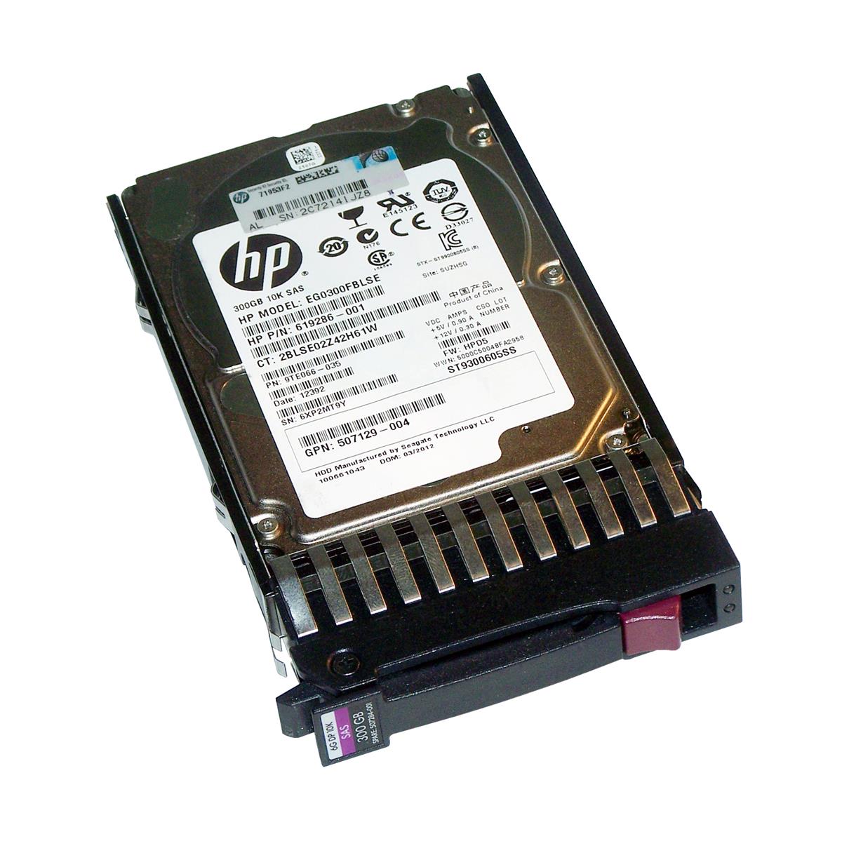 619286001G8 HP 300GB 10000RPM SAS 6Gbps Dual Port Hot Swap 2.5-inch Internal Hard Drive