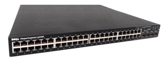 6248P Dell PowerConnect 48-Ports RJ-45 Gigabit Ethernet Rack-mountable Stackabke PoE L3 Switch with 4x Combo SFP Ports (Refurbished)