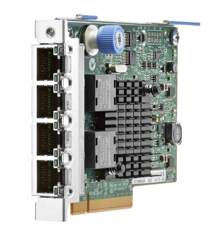 669280-001 HP Quad-Ports RJ-45 1Gbps 10Base-T/100Base-TX/1000Base-T Gigabit Ethernet PCI Express 2.1 x4 Network Adapter