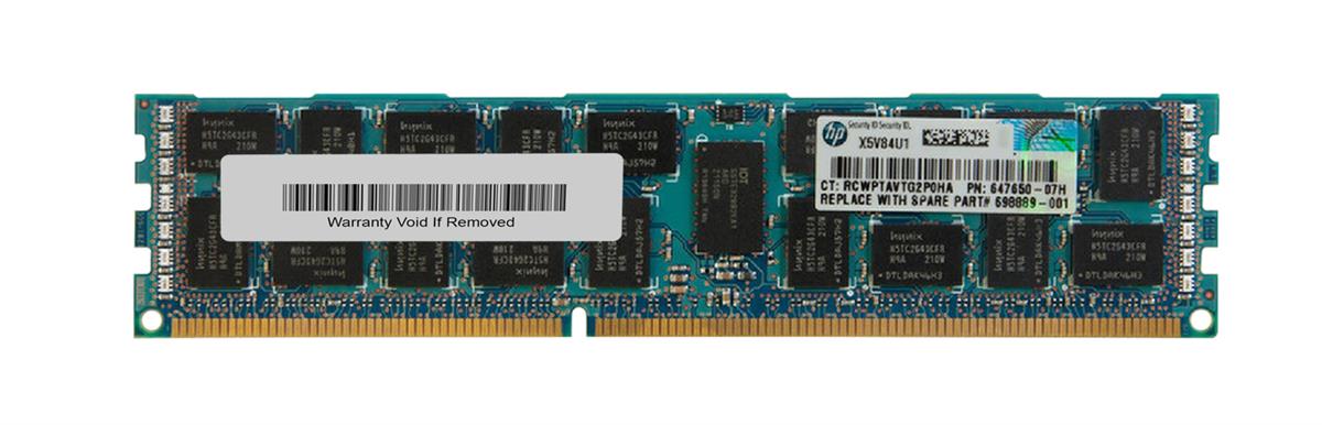698889-001 HP 8GB PC3-10600 DDR3-1333MHz ECC Registered CL9 240-Pin DIMM Dual Rank 1.35V Low Voltage Memory Module